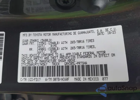 2023 Toyota Tacoma Double Cab from USA, damaged, VIN 3TYCZ5AN1PT174567